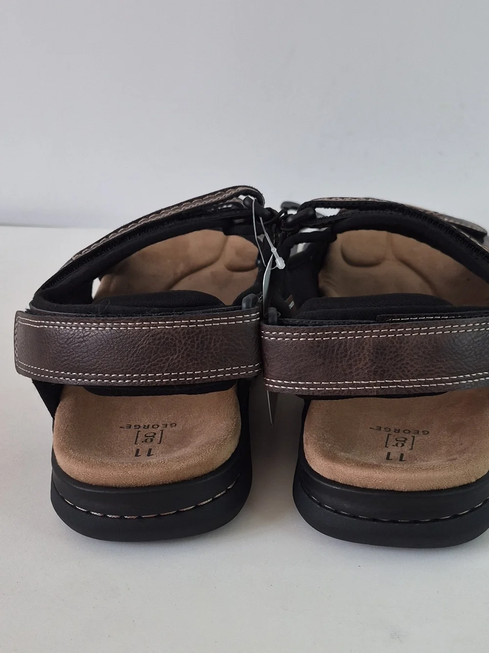 George Brown Men's Adjustable Strap Comfort Sandals Size 11